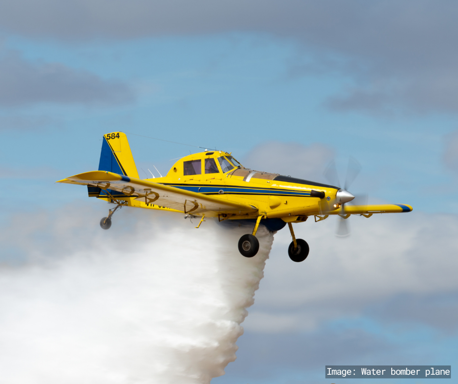 A water bomber plane